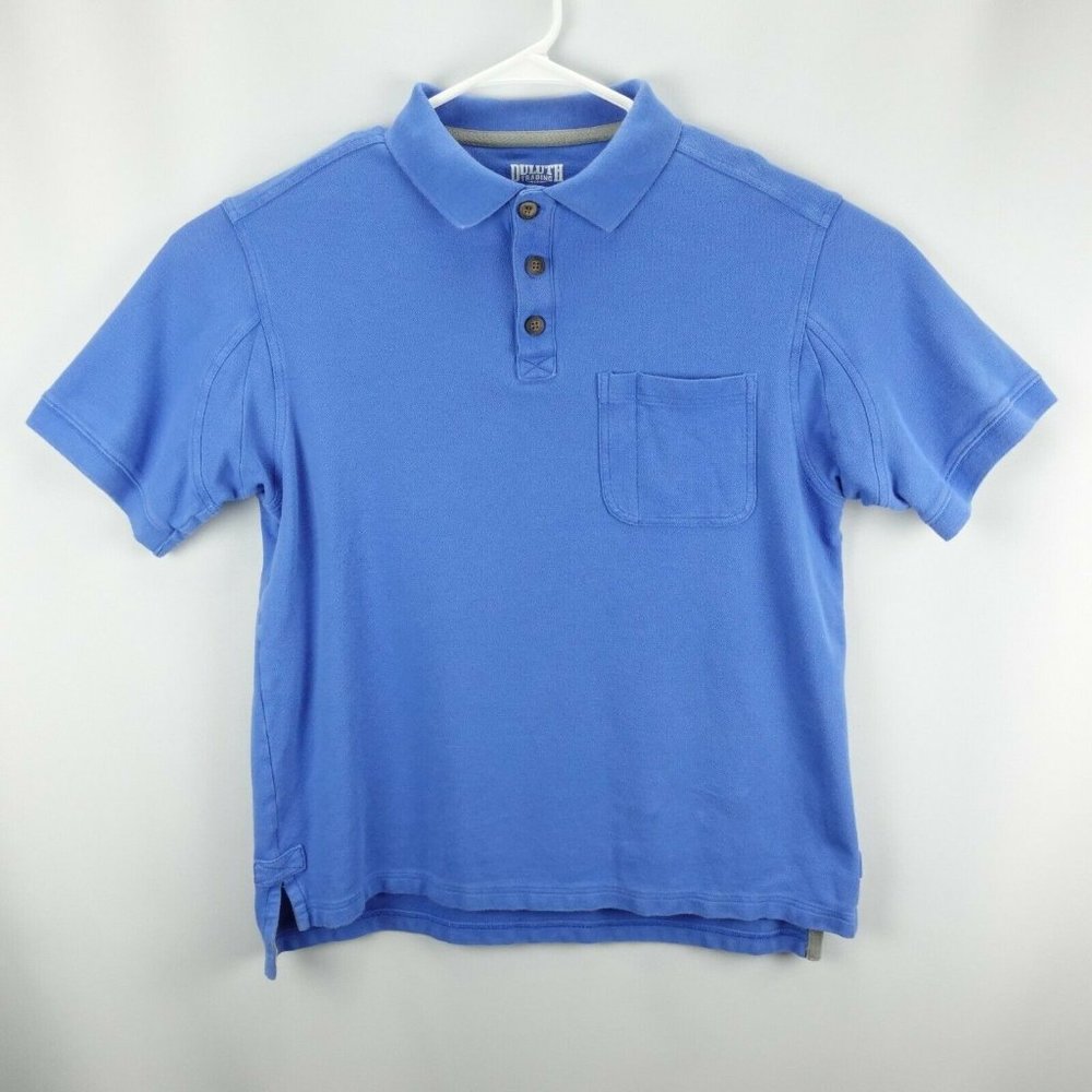 Duluth Trading Co. Men's Polo Shirt Blue 100% Cotton Size M